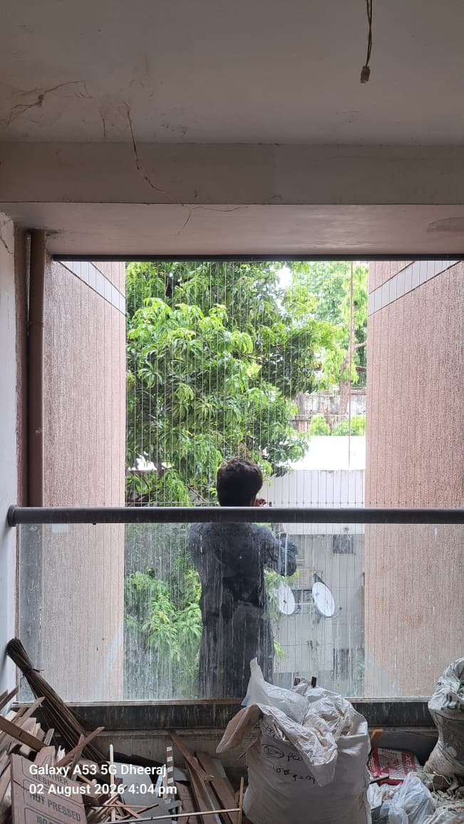 Modern residential property representing balcony safety net services